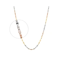 3 TONE GOLD BRACELET - 7 ''X3MM