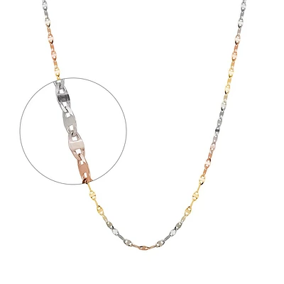 10K 3 TONES GOLD CHAIN – 20’’X3MM