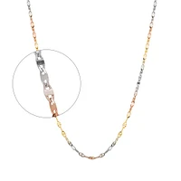 10K 3 TONES GOLD CHAIN – 20’’X3MM