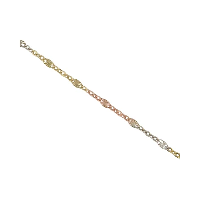 10K 3 TONES GOLD CHAIN – 18’’