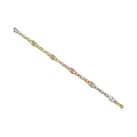 10K 3 TONES GOLD CHAIN – 18’’