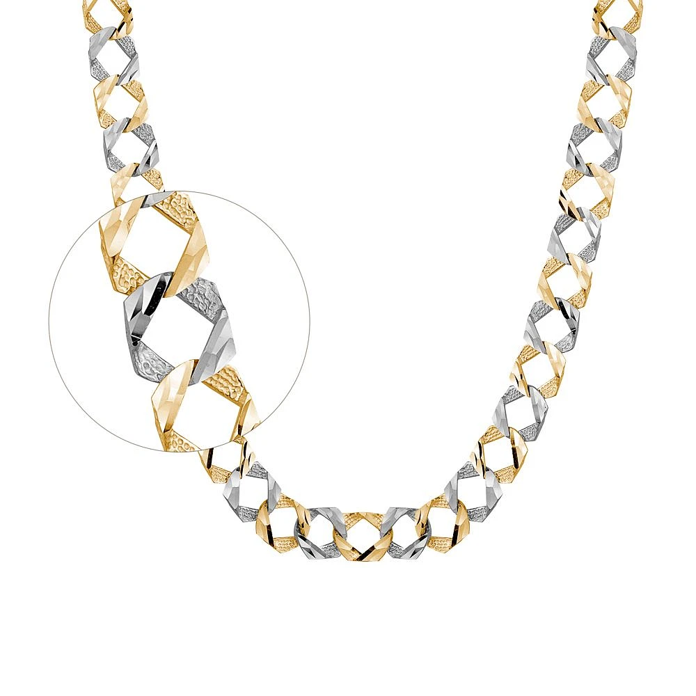 10K 2 TONES GOLD CHAIN – 20’’X10MM