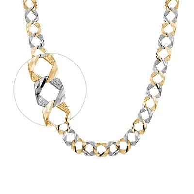 10K 2 TONES GOLD CHAIN – 20’’X10MM