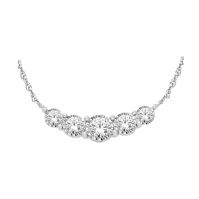 DIAMOND NECKLACE IN 10K WHITE GOLD