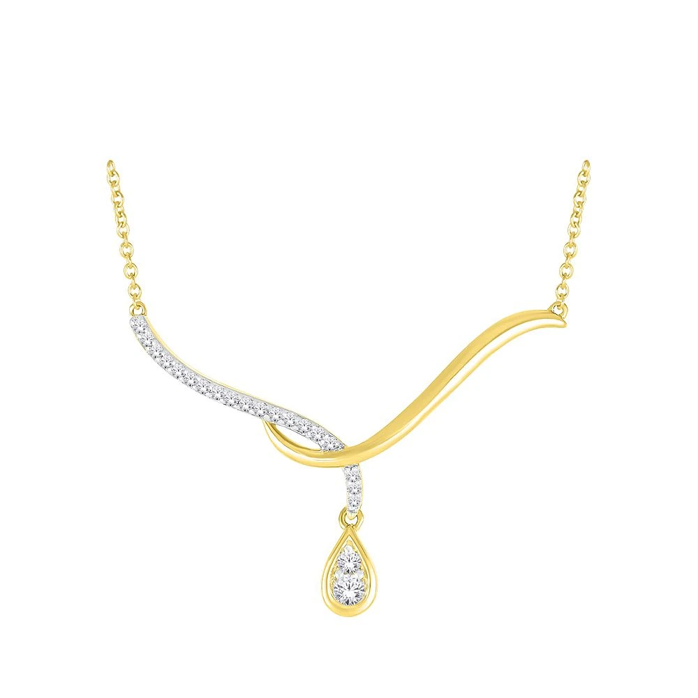 10K GOLD NECKLACE WITH DIAMONDS