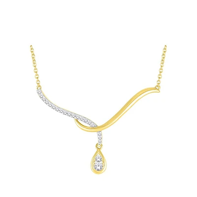 10K GOLD NECKLACE WITH DIAMONDS