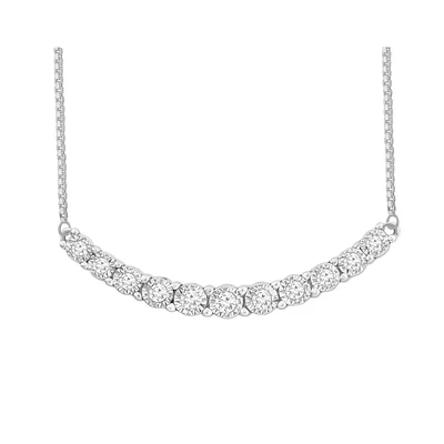 DIAMOND NECKLACE IN 10K WHITE GOLD
