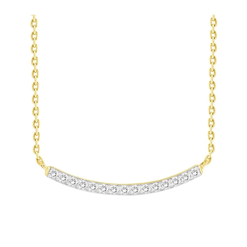 COLLIER À DIAMANTS EN OR JAUNE 10K