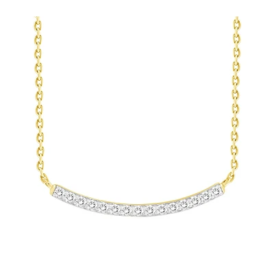 COLLIER À DIAMANTS EN OR JAUNE 10K