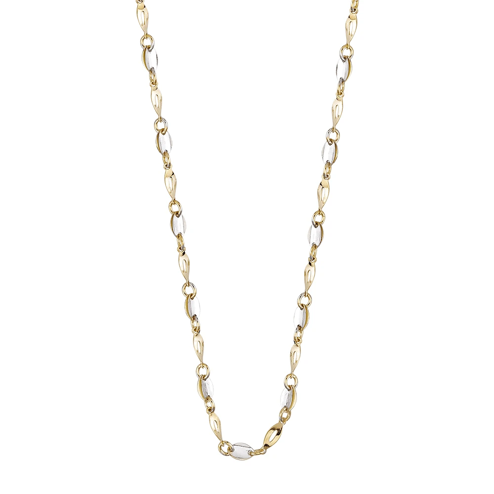 10K 2 TONE GOLD NECKLACE - 17''