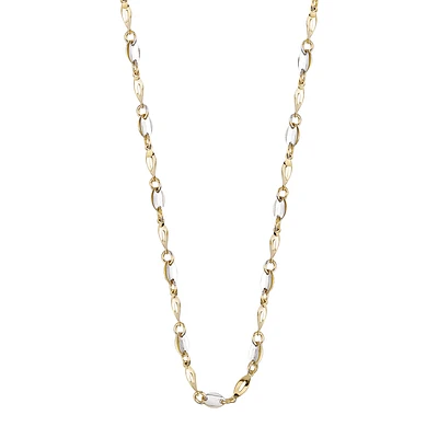 10K 2 TONE GOLD NECKLACE - 17''