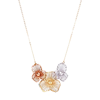 COLLIER EN OR 3 COULEURS 10K – 18’’