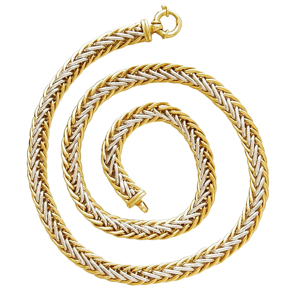 2 TONE 10K GOLD NECKLACE
