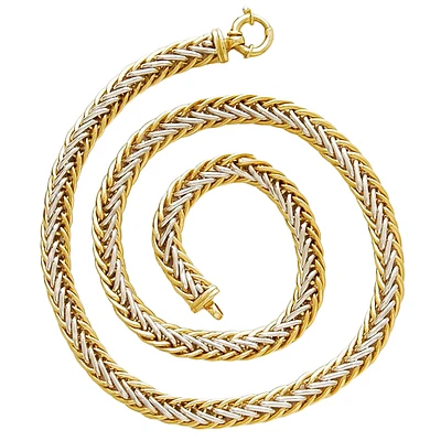 2 TONE 10K GOLD NECKLACE