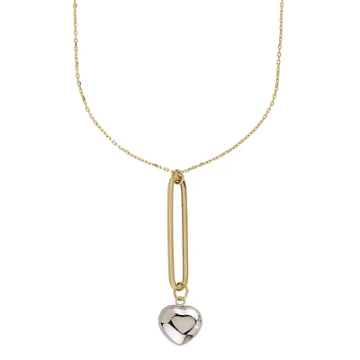 2 TONE 10K GOLD NECKLACE - 18 "