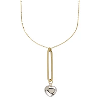 2 TONE 10K GOLD NECKLACE - 18 "