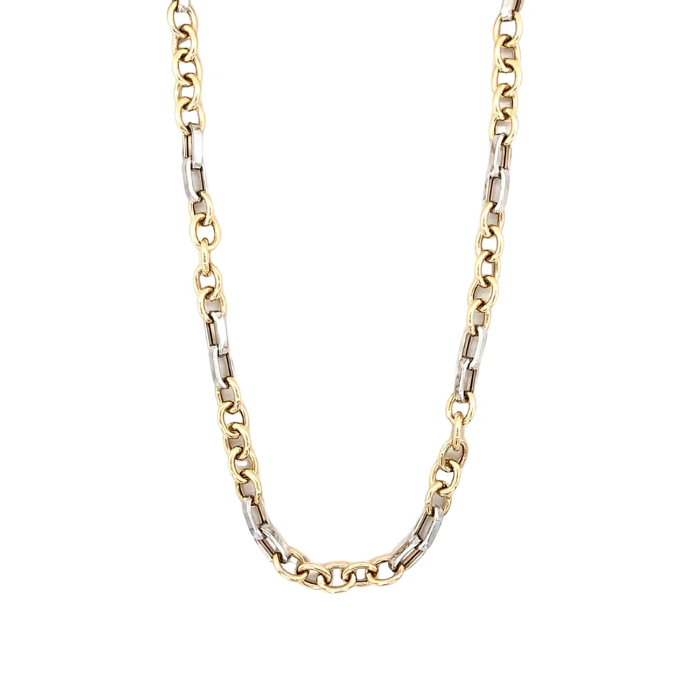 COLLIER OR DEUX TONS 10K - 18''