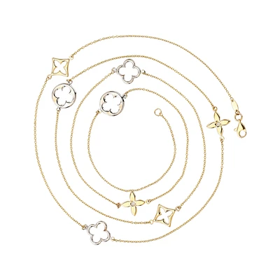 10K 2-TONE GOLD NECKLACE – 36’’