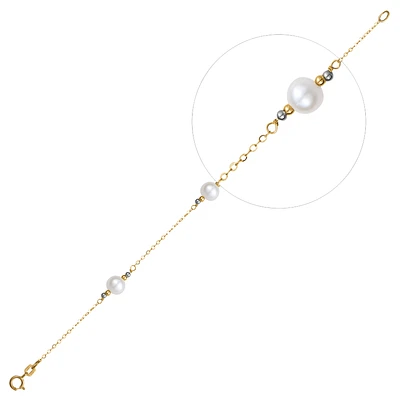 BRACELET EN OR 2 TONS 10K - 7.5''