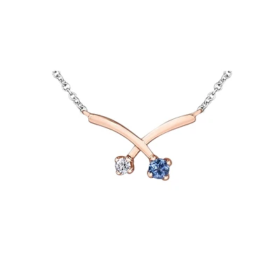 14K GOLD NECKLACE WITH TANZANITE