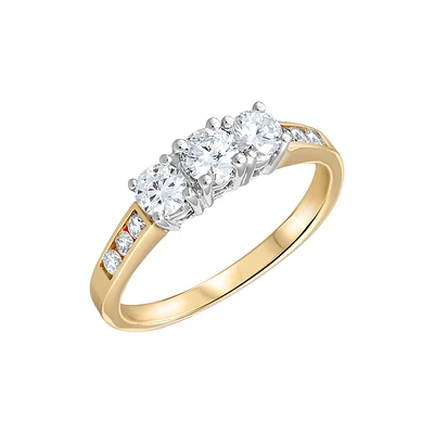 2 TONE 14K GOLD RING