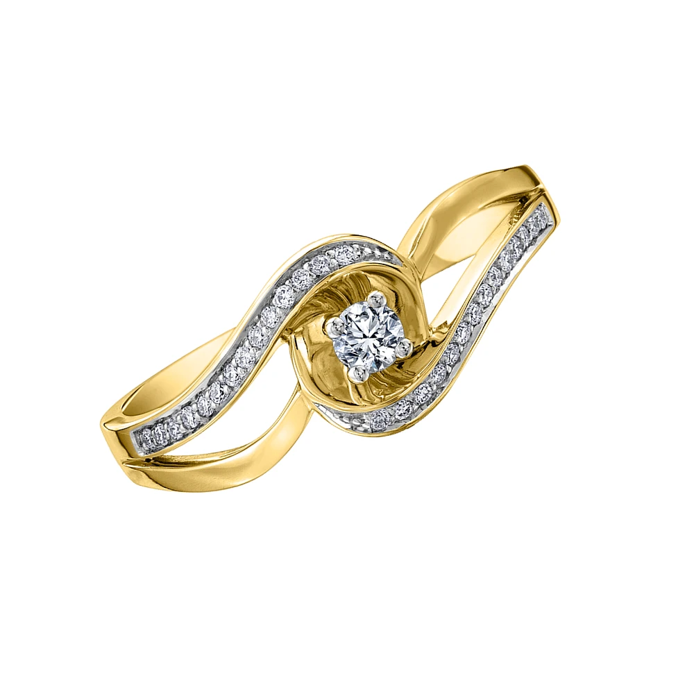 YELLOW GOLD RING FOR WOMEN