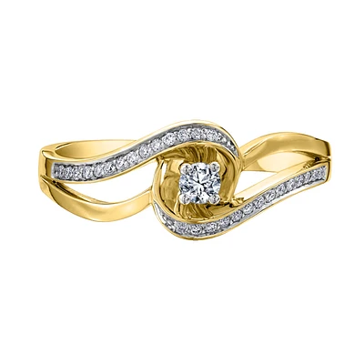 YELLOW GOLD RING FOR WOMEN