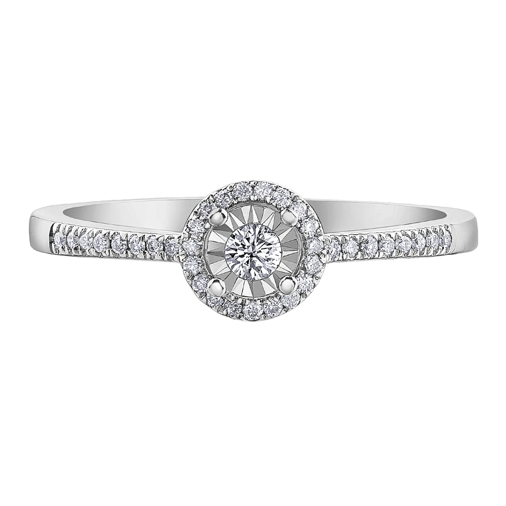 BAGUE EN OR 10K AVEC DIAMANTS