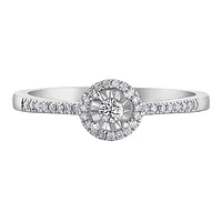 BAGUE EN OR 10K AVEC DIAMANTS