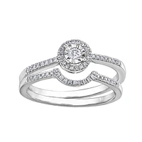 BAGUE EN OR 10K AVEC DIAMANTS