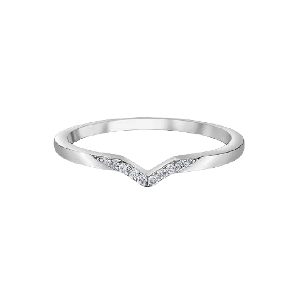 WEDDING BAND 10K WHITE GOLD
