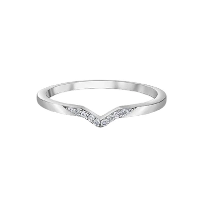 WEDDING BAND 10K WHITE GOLD