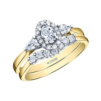 BAGUE OR 2 TONS 14K