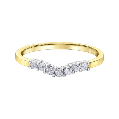 14K 2 TONE GOLD BAND