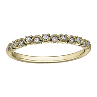 BAGUE EN OR 10K AVEC DIAMANTS