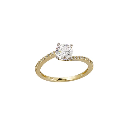 10K GOLD RING- ZIRCONIUM