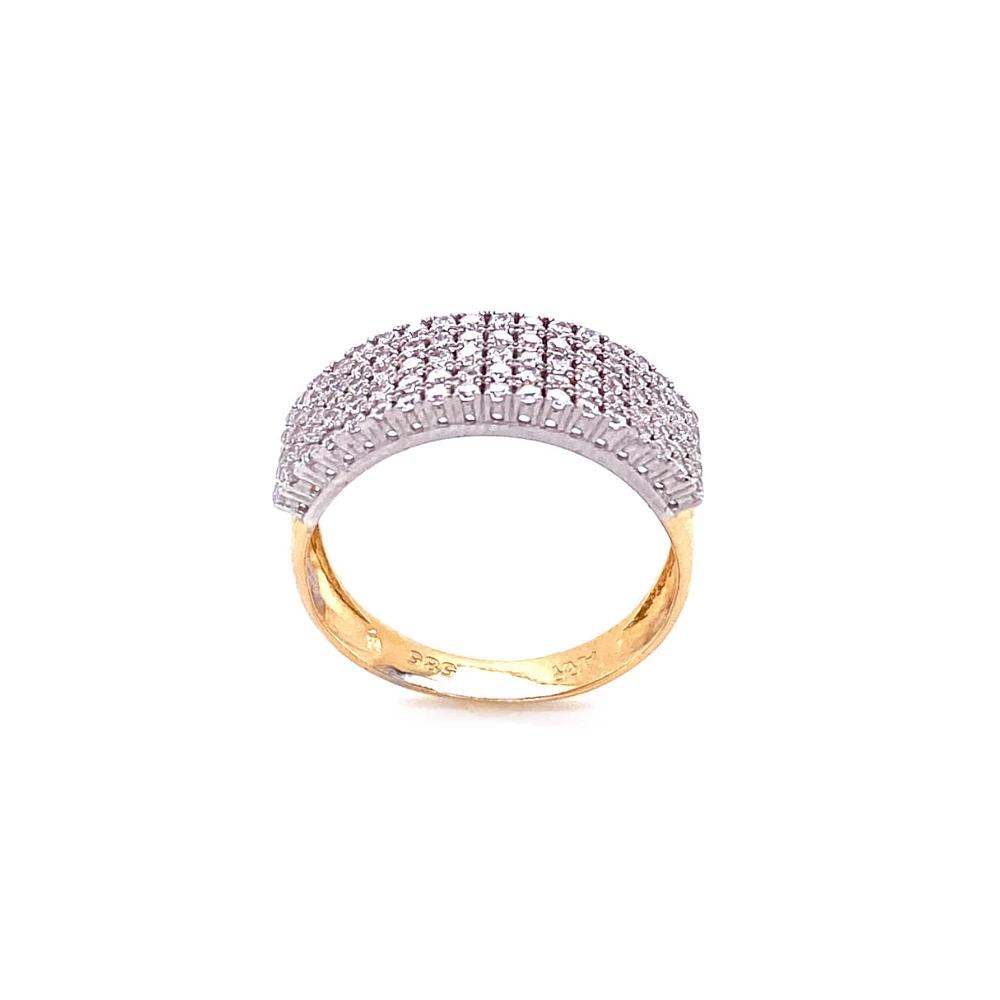10K 2 TONE GOLD RING - ZIRCONIUM