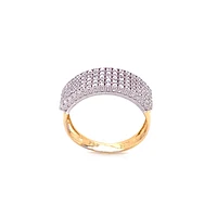 10K 2 TONE GOLD RING - ZIRCONIUM