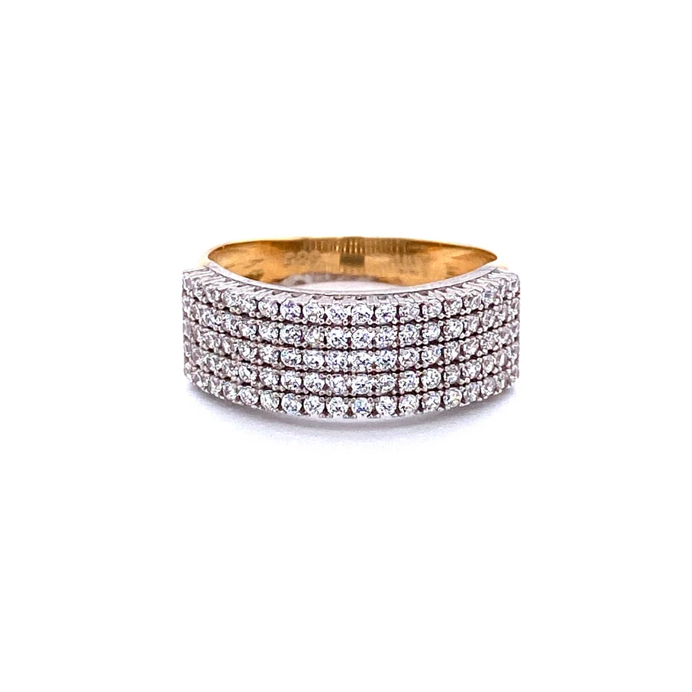 10K 2 TONE GOLD RING - ZIRCONIUM