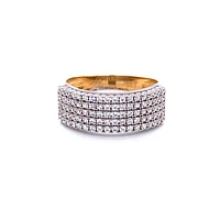 10K 2 TONE GOLD RING - ZIRCONIUM