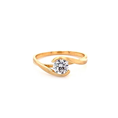 10K GOLD RING- ZIRCONIUM