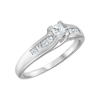 BAGUE OR BLANC 14K