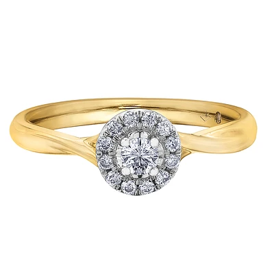 2 TONE 10K GOLD RING FOR WOMEN