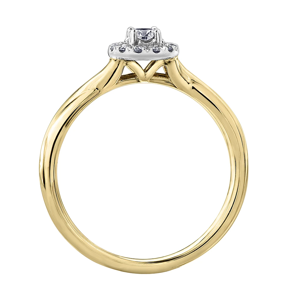 2 TONE 10K GOLD RING FOR WOMEN