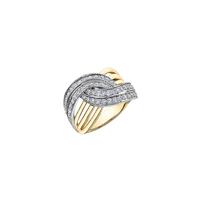 10K GOLD RING WITH DIAMONDS