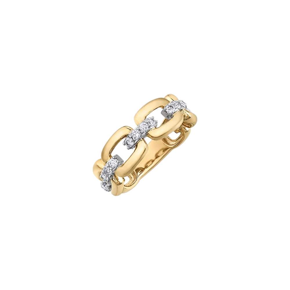 BAGUE EN OR 10K AVEC DIAMANTS.