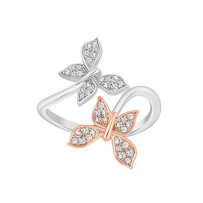10K 2-TONE GOLD AND DIAMONDS RING