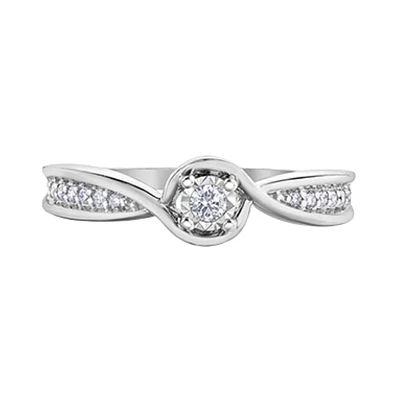 10K WHITE GOLD RING