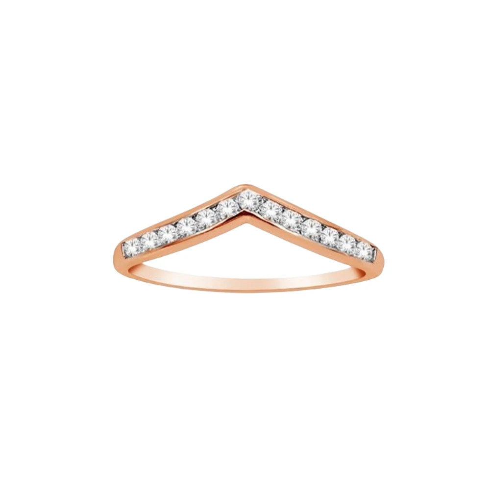 BAGUE POUR FEMME EN OR ROSE 10K