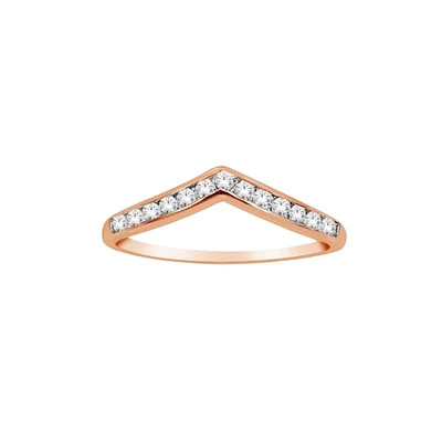 BAGUE POUR FEMME EN OR ROSE 10K